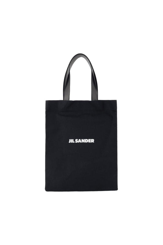 Cabas Book Tote - Jil Sander - Baumwolle - Schwarz