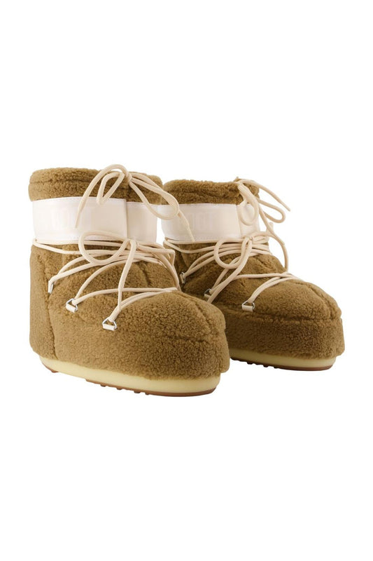Icon Low Fleece Stiefeletten - Moon Boot - Synthetik - Braun