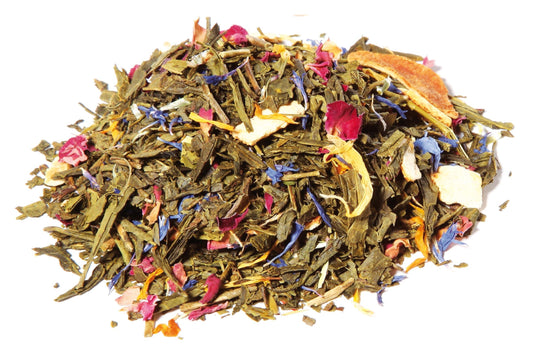 Teekrone Green Tea Fruit Dream Fruity Mango-Portocală - Conținut 100 g, Porție 2 g