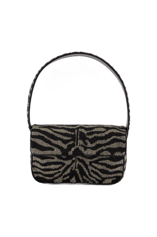 Tommy Beaded Schultertasche - Staud - Kunstleder - Schwarz