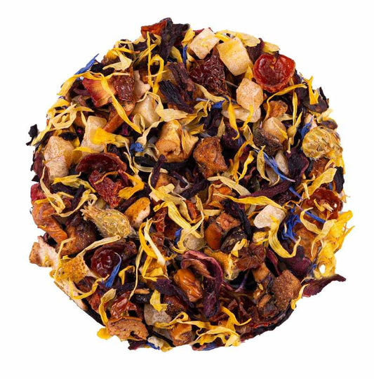 Ceai de fructe Teekrone Exotic Cooling Tea Compoziție - Conținut 100 g, Număr de pliculețe de ceai 20, Timp de preparare 5 min