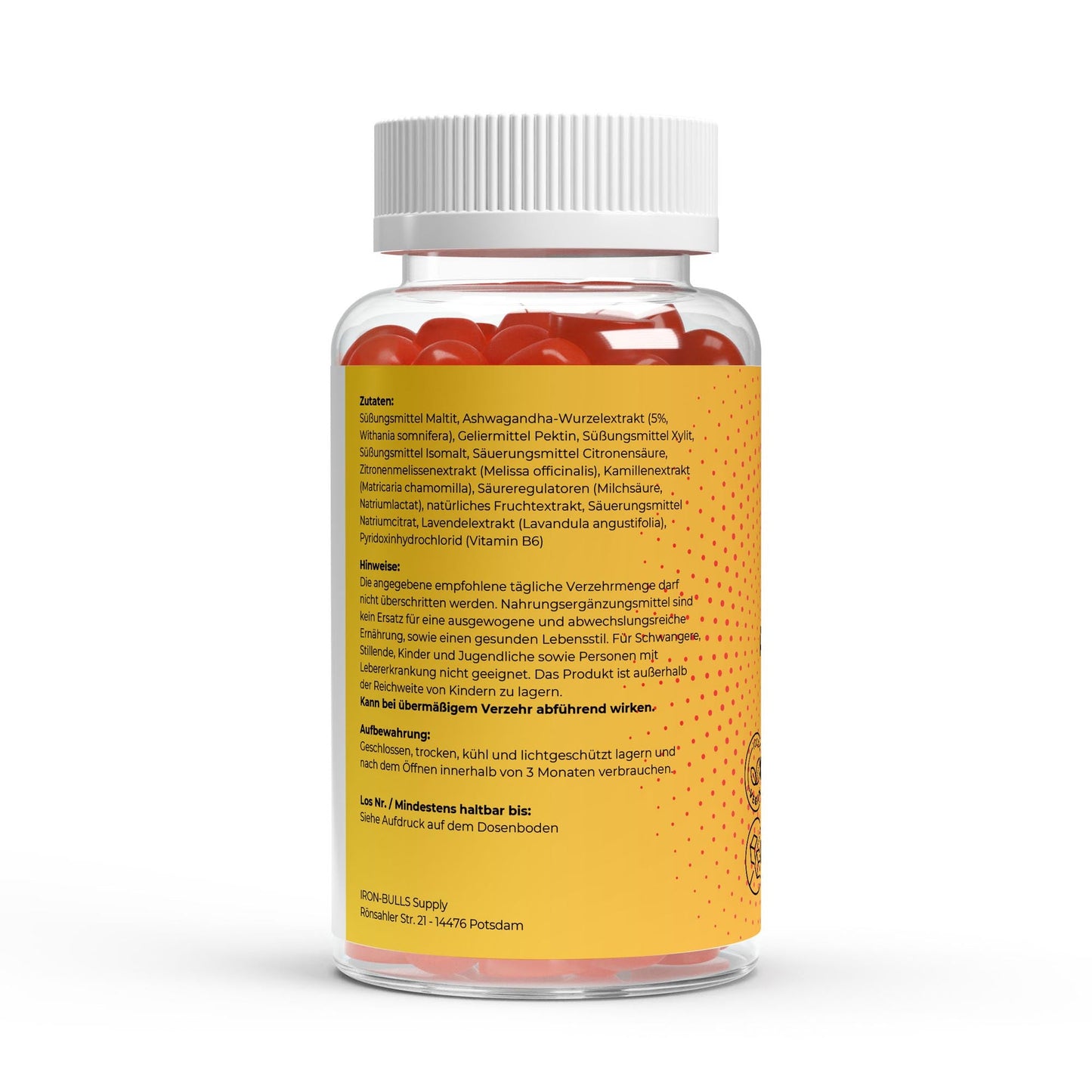 Jeleuri Premium cu Ashwagandha – Relaxare și Concentrare sub formă de jeleu 300 + Vitamina B6, - 60 buc.