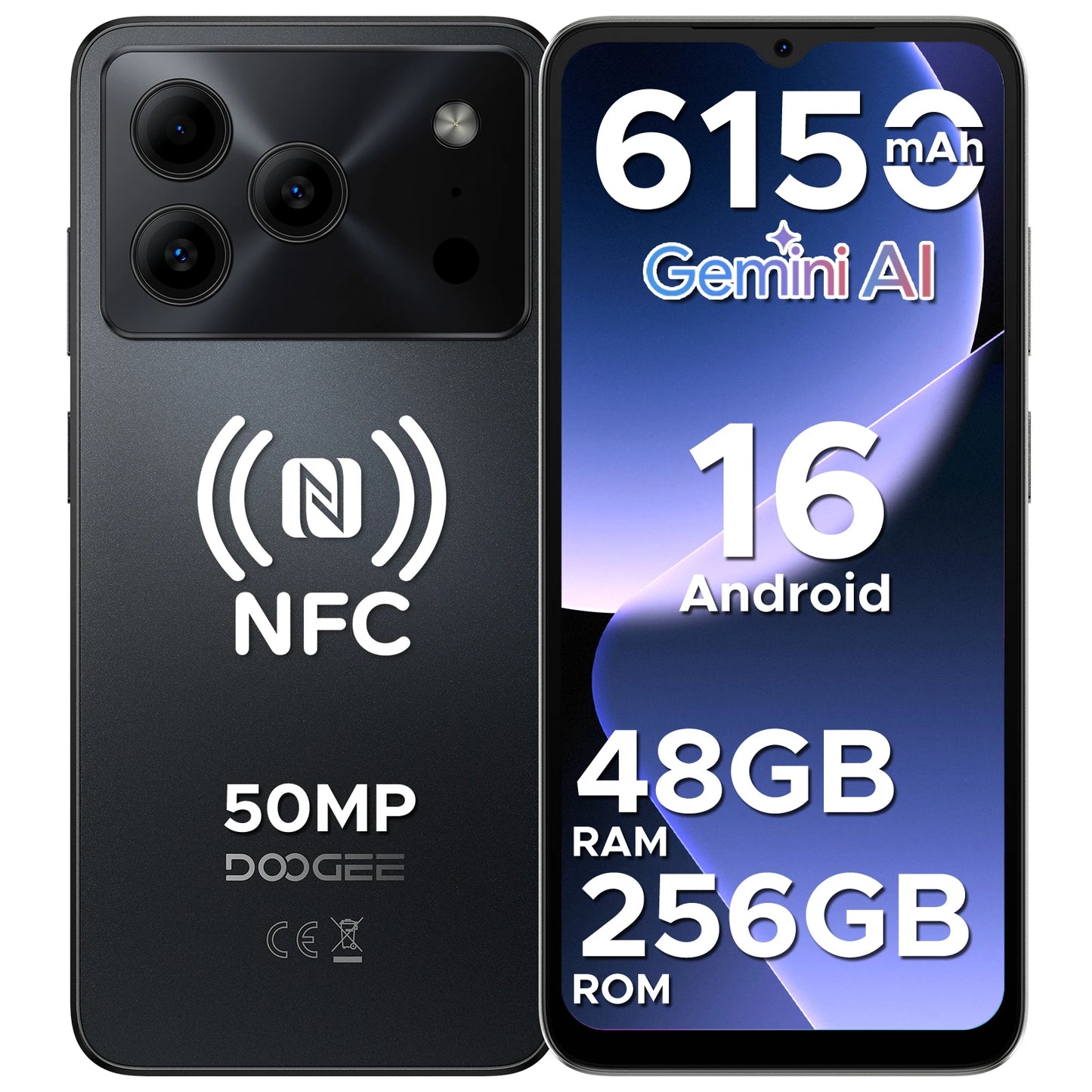 DOOGEE Note56 Plus Großer Akku - Kapazität 6150mAh, Display 6,56 Zoll