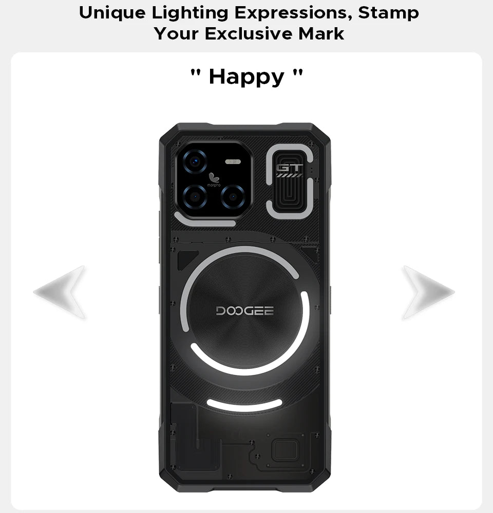 DOOGEE Blade GT Ultra LED-Lichteffekt - 5500 mAh, 33 W, 6.72 Zoll