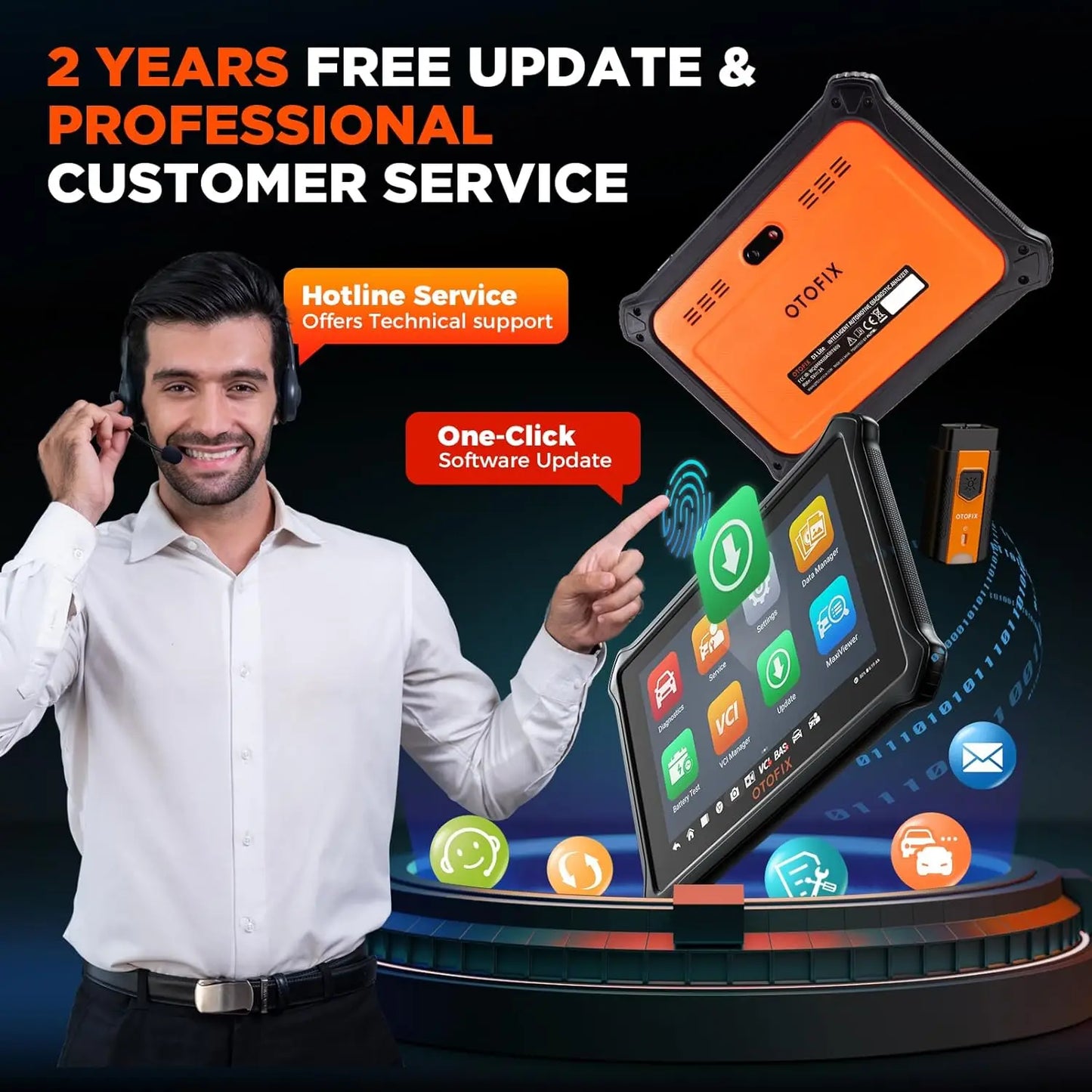 OBD2 Scanner 2025 - OTOFIX D1 LITE Auto Diagnose Werkzeug Bluetooth Wireless