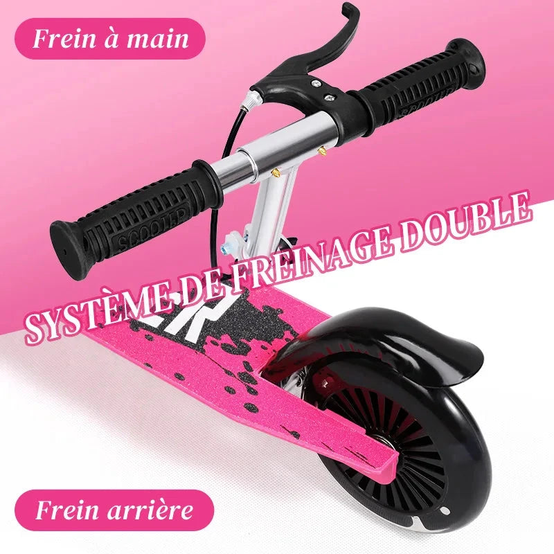 Faltbarer Kinderroller Mit Pedalen Und Handbremse Höheneinstellbar