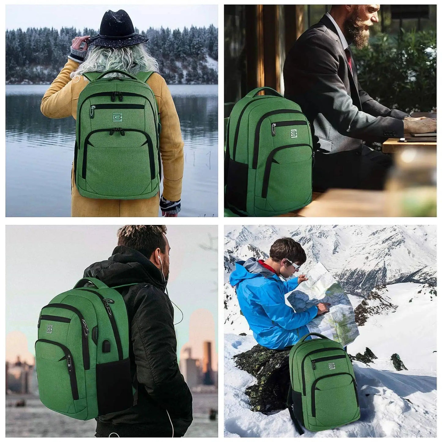 Große Kapazität Rucksack : Laptop Rucksack besitzt mehr als 20 unabhängige Taschen für viel Stauraum und können Powerbank, A4-Ak by Golden Bridge Store