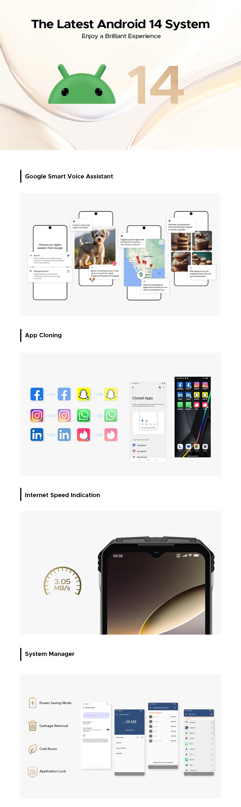 DOOGEE V Max S Robustes 5G - Kapazität 22000mAh 33W 6,58 Zoll