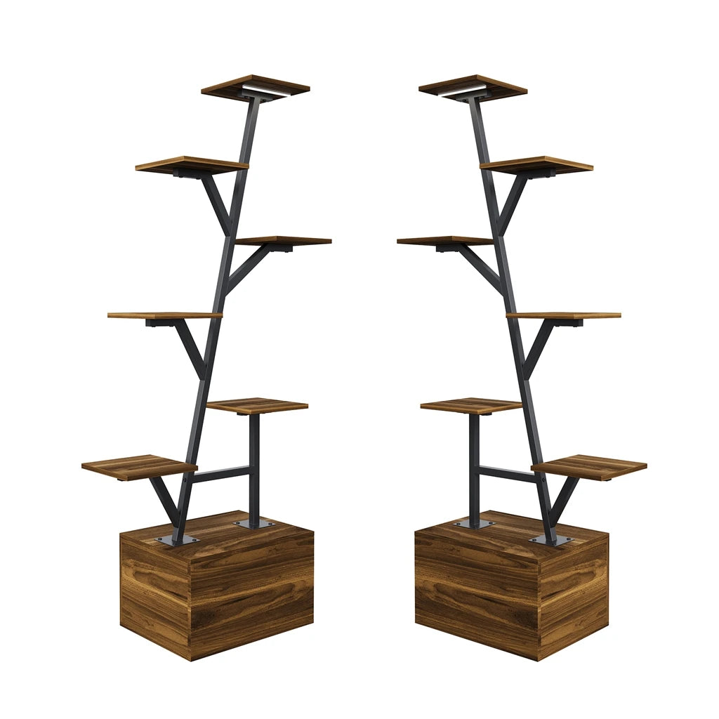 other Pflanzenständer 6-stufig Metallregal Mit LED-Wachstumslichtern