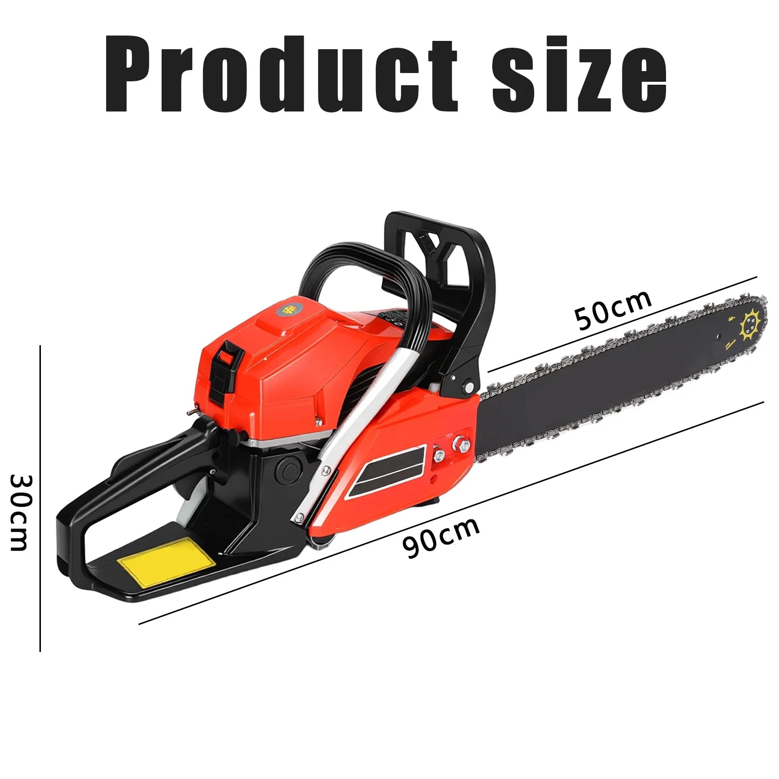 OWJHE 20-Zoll Elektro-Kettensäge - Hubraum 80 cm³, Leistung 9800 W, Schnitt 50 cm by Golden Bridge Store