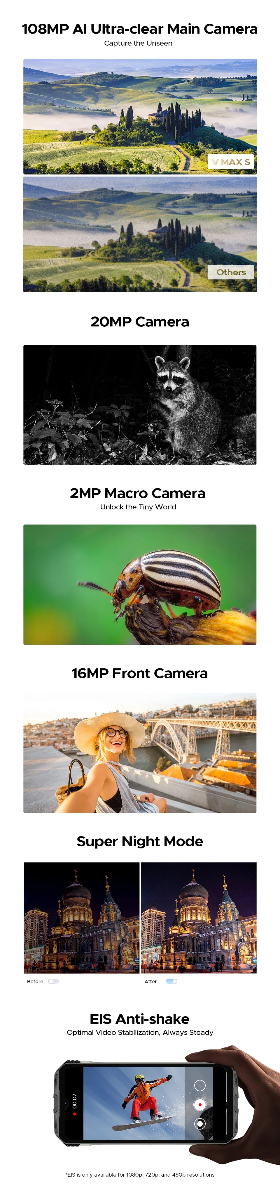 DOOGEE V Max S Robustes 5G - Kapazität 22000mAh 33W 6,58 Zoll