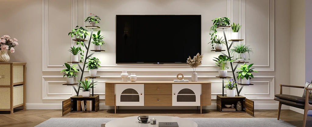 other Pflanzenständer 6-stufig Metallregal Mit LED-Wachstumslichtern