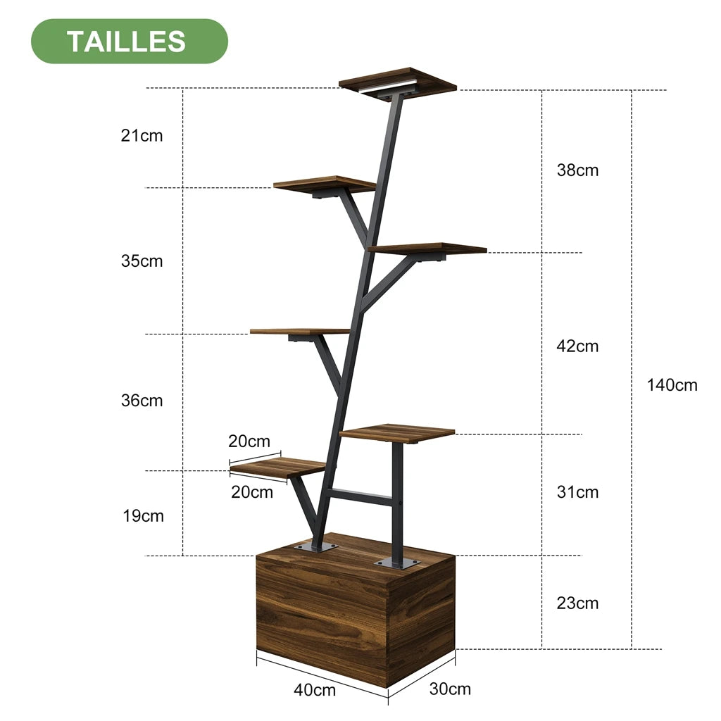 other Pflanzenständer 6-stufig Metallregal Mit LED-Wachstumslichtern