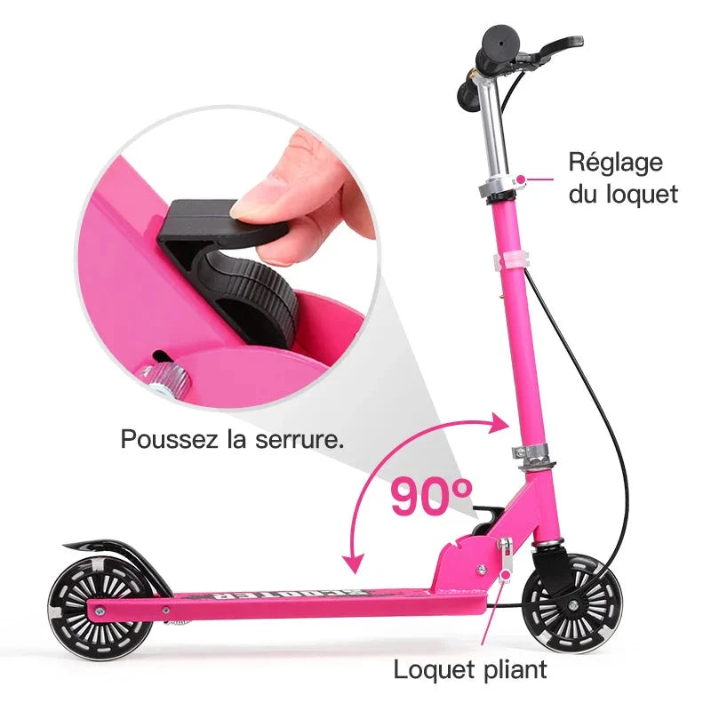 Faltbarer Kinderroller Mit Pedalen Und Handbremse Höheneinstellbar