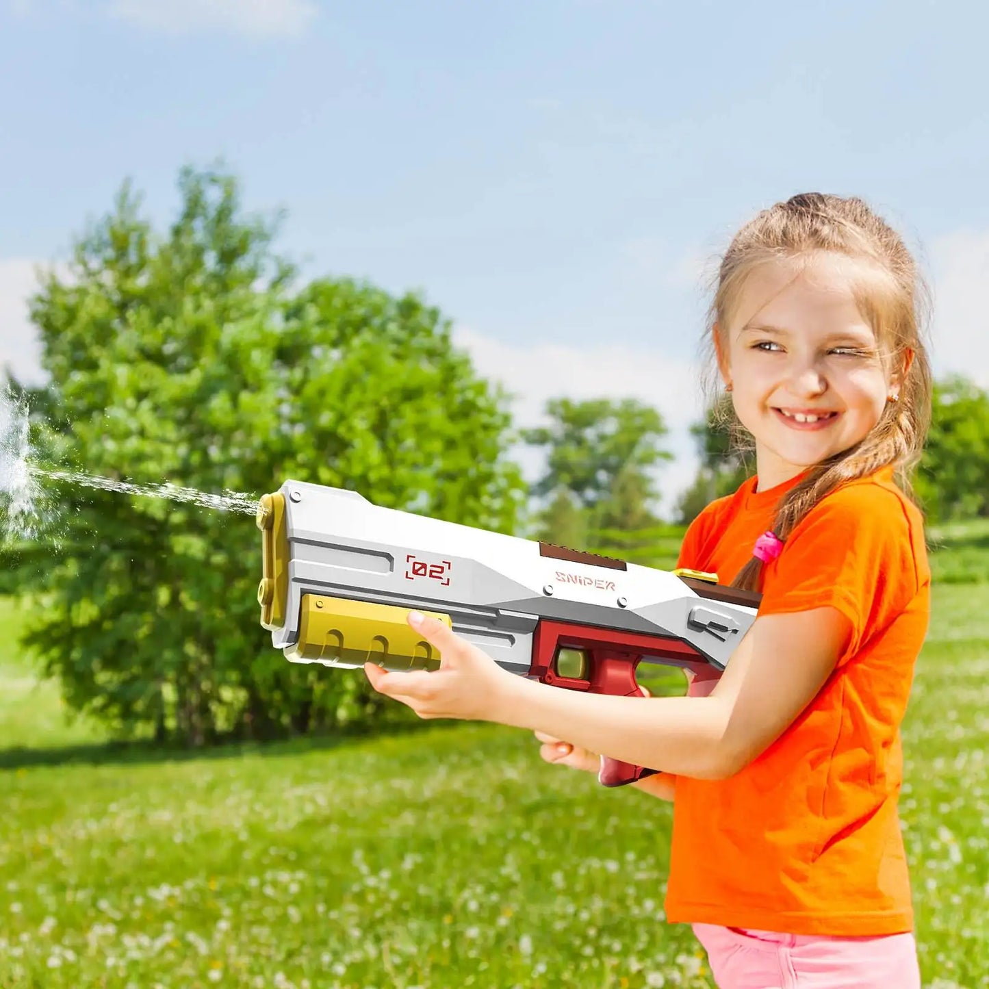Wasserpistole 2025: Betuyoo Family Electric Water Gun 450ml 8-10m Range - 30Min Spray Fast Reload USB Charging Outdoor Summer Activity Collection
