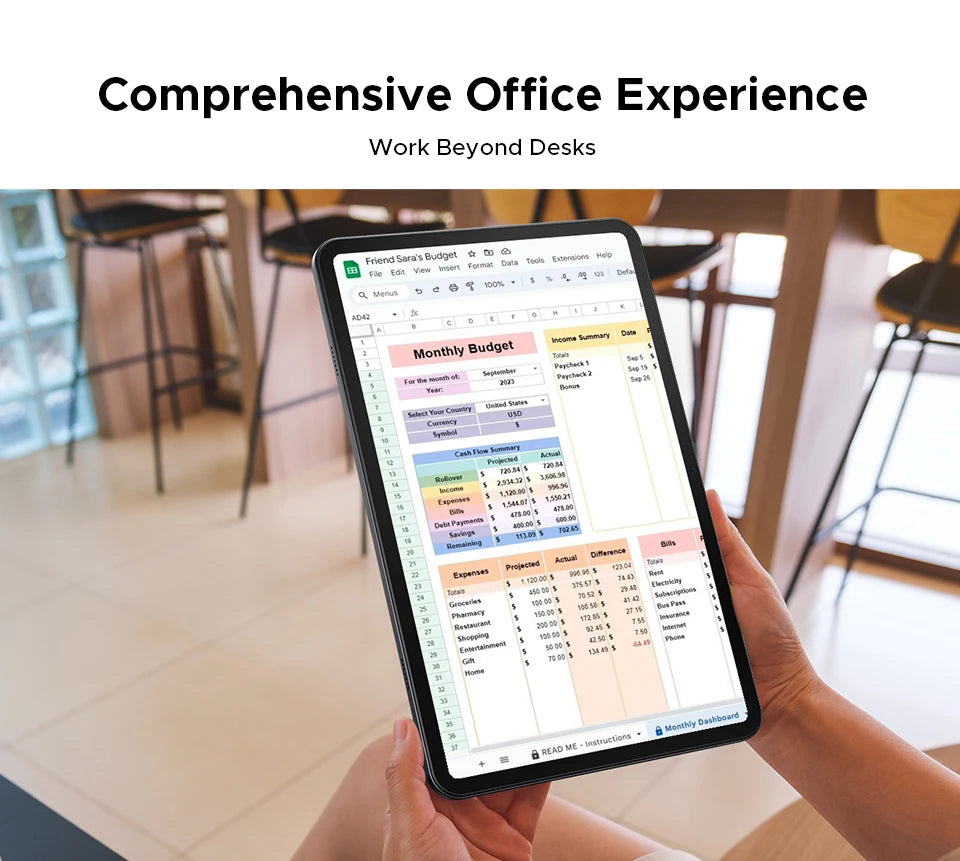 DOOGEE Tab G6 Max Ultrakompakt - 6 GB RAM, 11000 mAh Akku, 13,4 Zoll Display