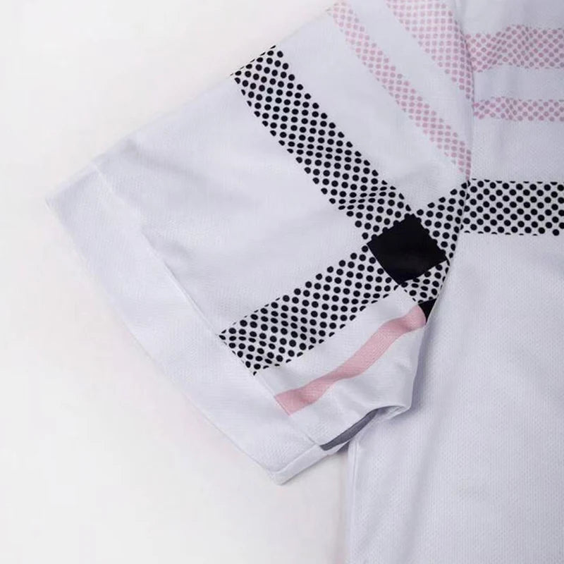 DINGSHITECN Polo Gepunktet - Polyester Kurzarm M L