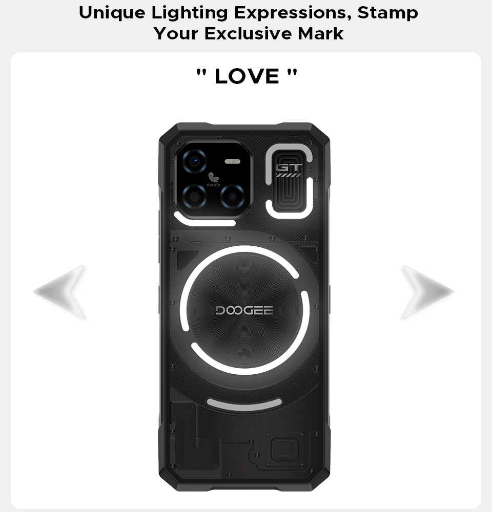 DOOGEE Blade GT Ultra LED-Lichteffekt - 5500 mAh, 33 W, 6.72 Zoll