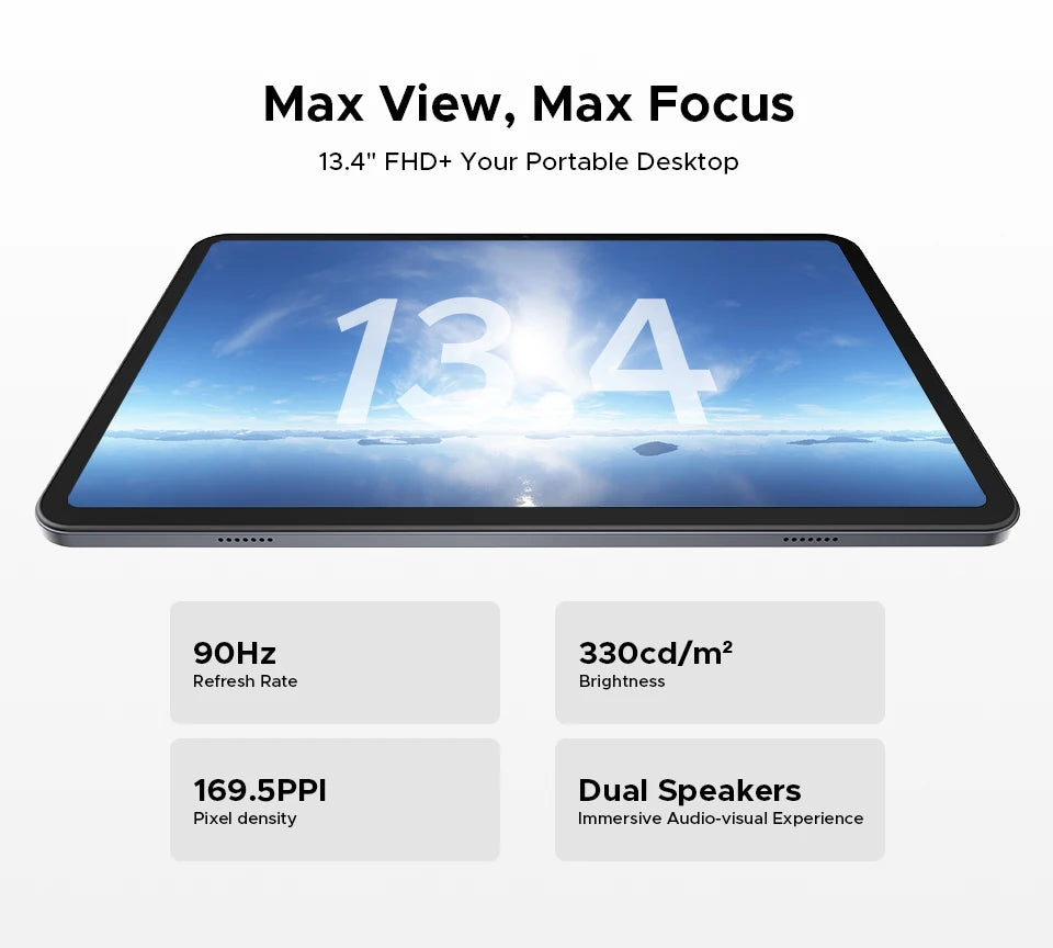 DOOGEE Tab G6 Max Ultrakompakt - 6 GB RAM, 11000 mAh Akku, 13,4 Zoll Display