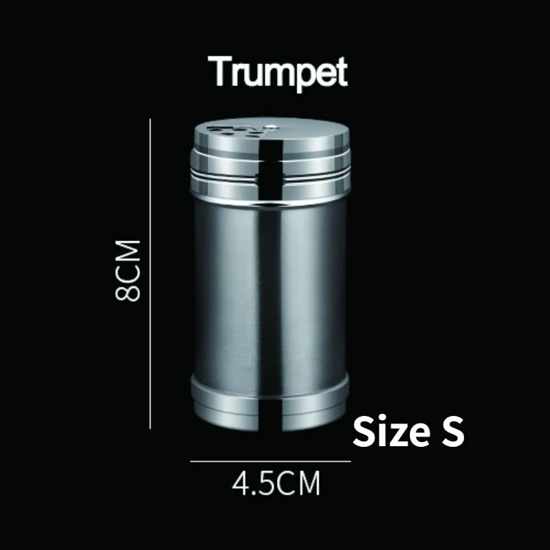 JJYY Salt Sugar Bottle Rotating Cover Multi-purpose Stainless Steel Kitchen Gadgets Spice Pepper Shaker Spice Jar Seasoning Can
