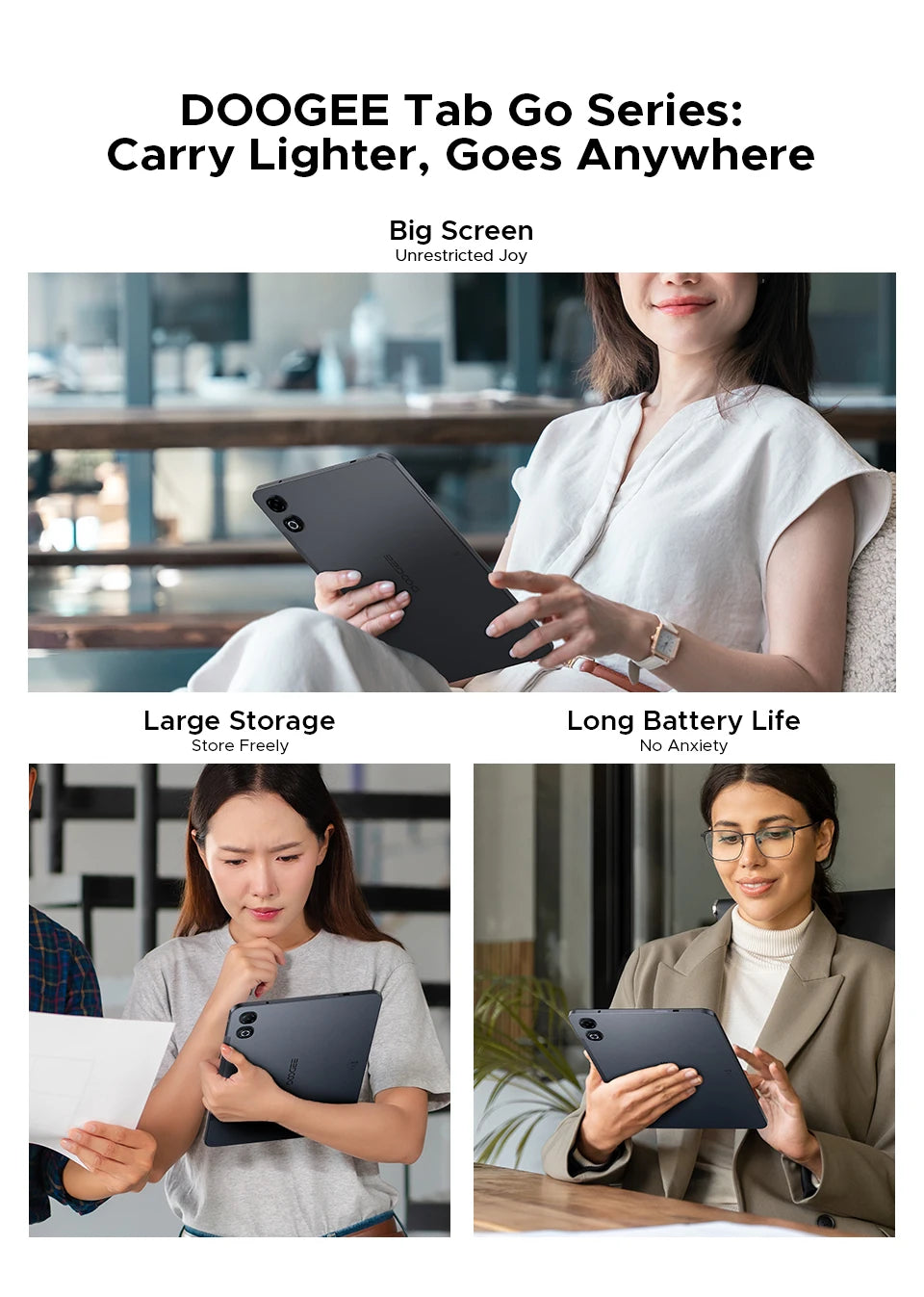 DOOGEE Tab G6 Max Ultrakompakt - 6 GB RAM, 11000 mAh Akku, 13,4 Zoll Display