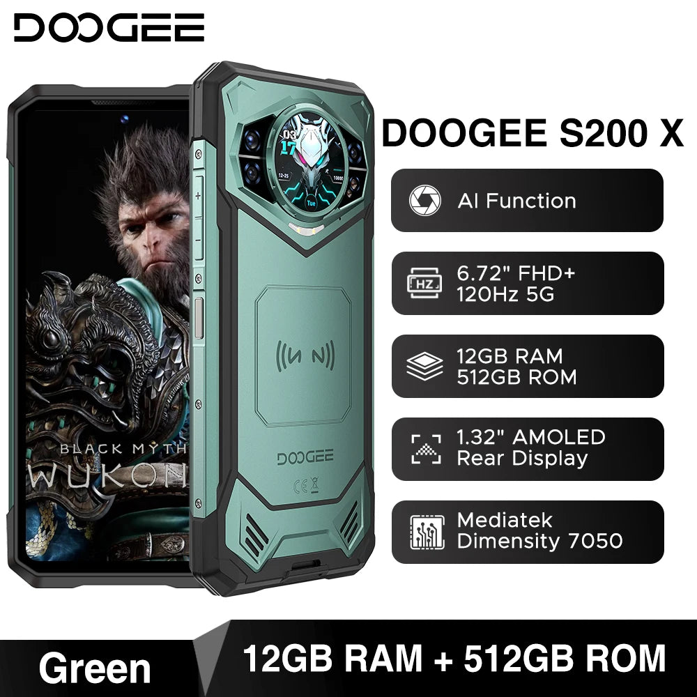 DOOGEE S200 X Robustes 5G - 10100 mAh, 33W Schnellladung, 6,72 Zoll Display