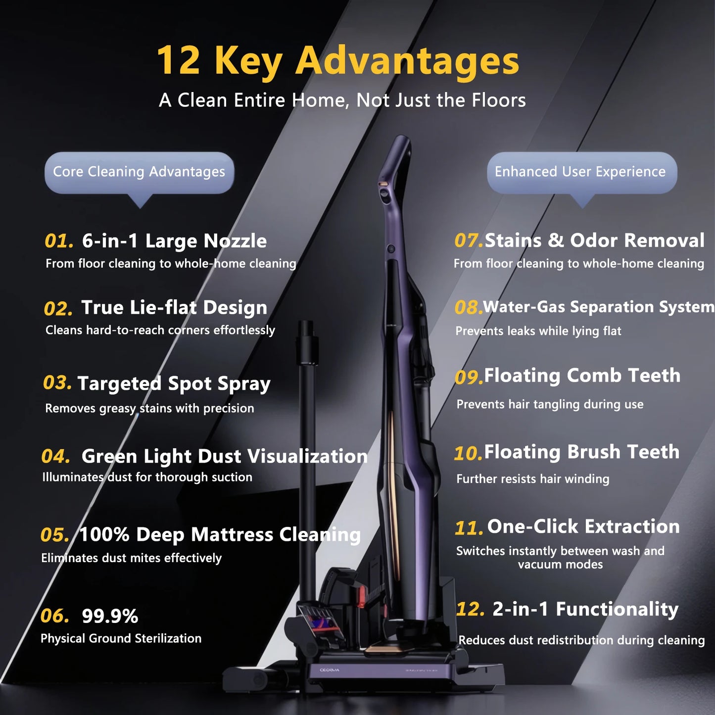 Deerma P40 PROW 6-In-1 Nass-Trocken - 30000Pa Saugkraft 350W 3–6kg