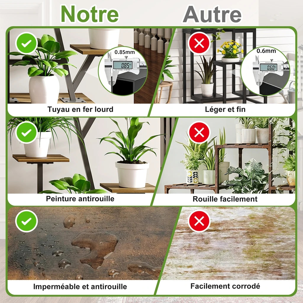 other Pflanzenständer 6-stufig Metallregal Mit LED-Wachstumslichtern