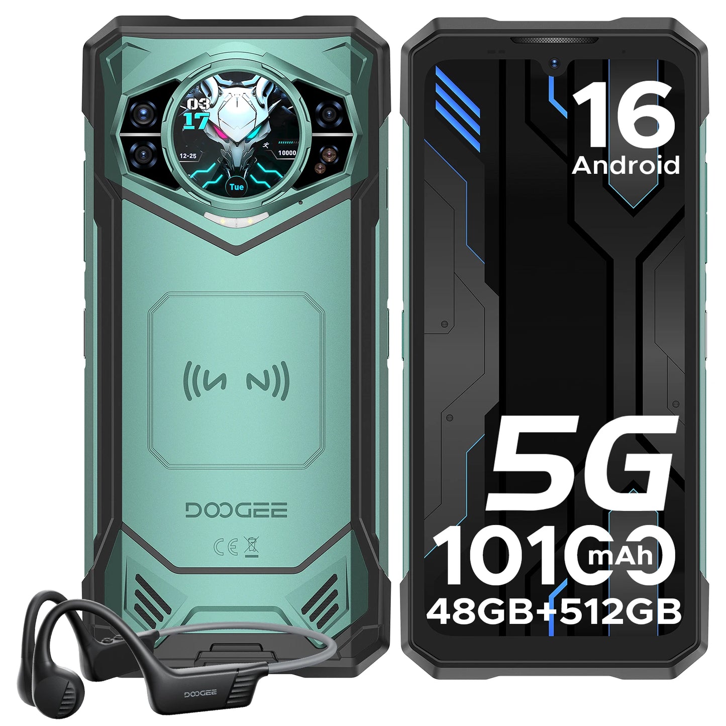 DOOGEE S200 X Gemini AI - 10100 mAh 33W 6,72 Zoll Display