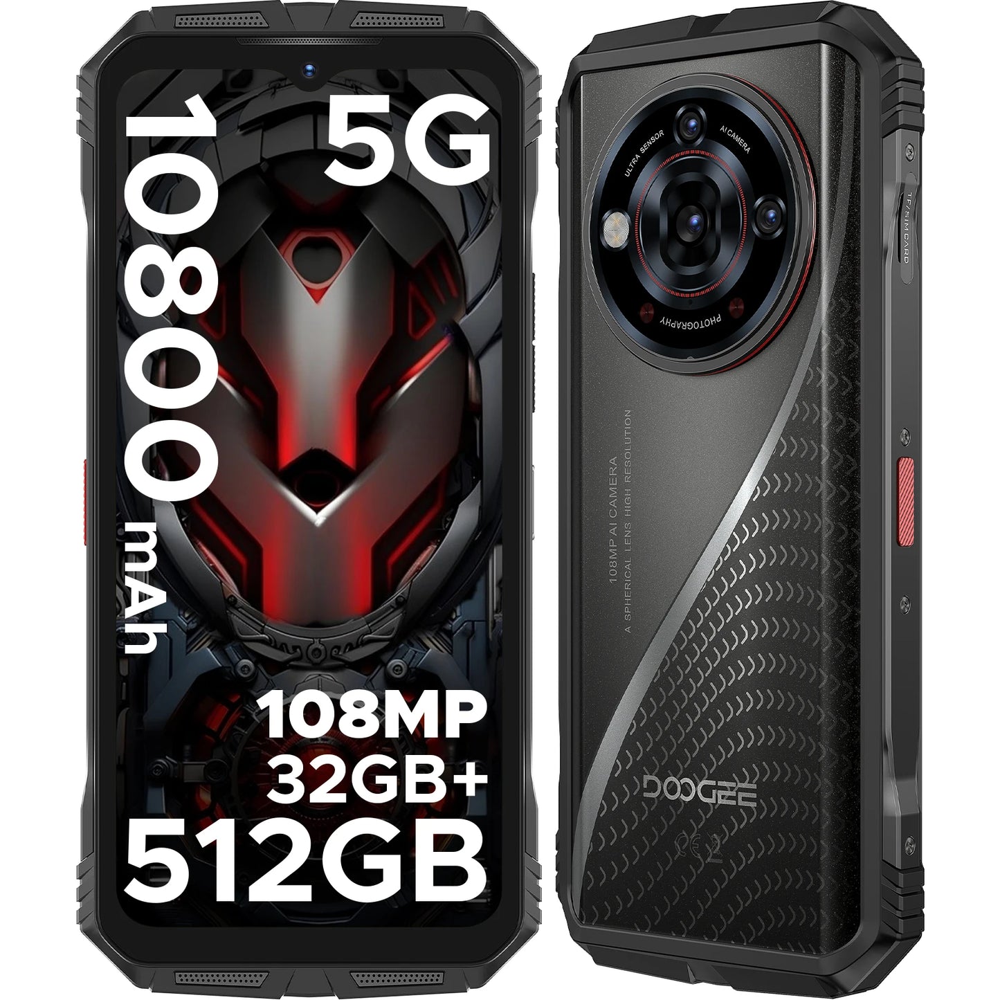 Doogee S118 Pro Robustes 5G Smartphone - 10800 mAh, 33W, 6,6 Zoll