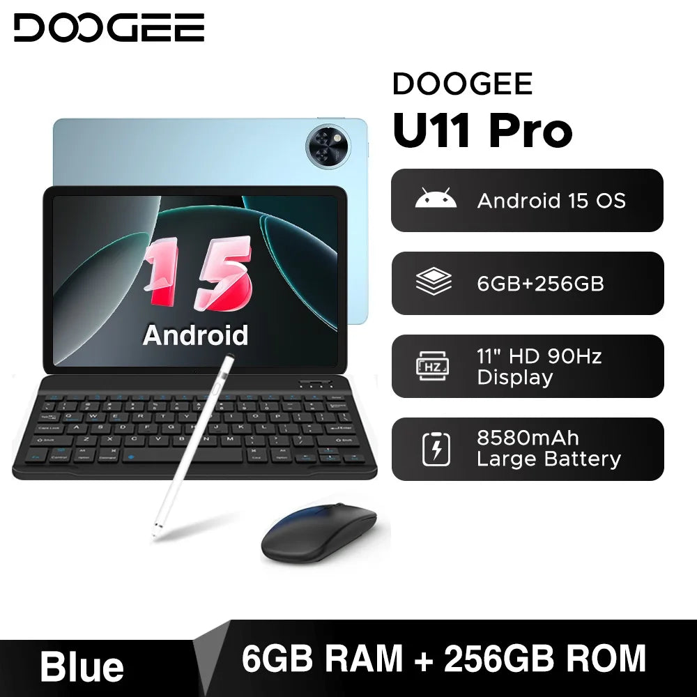 DOOGEE U11 Pro Android 15 - 8580mAh Akku, 256GB Speicher, 11Zoll