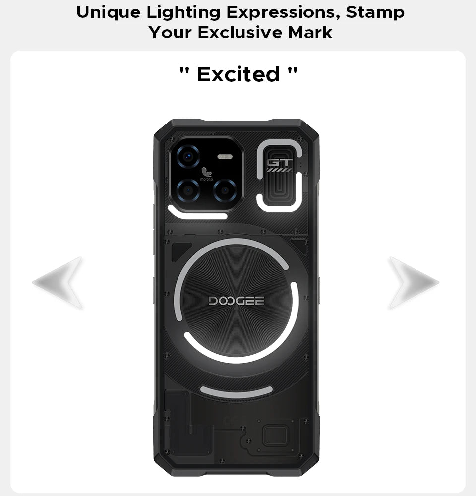 DOOGEE Blade GT Ultra LED-Lichteffekt - 5500 mAh, 33 W, 6.72 Zoll