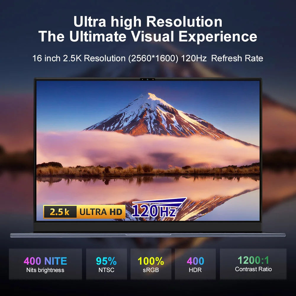 Ninkear N16 Pro Laptop Leistungsstarker Allrounder - 16 Zoll Display 2560x1600 IPS 120Hz