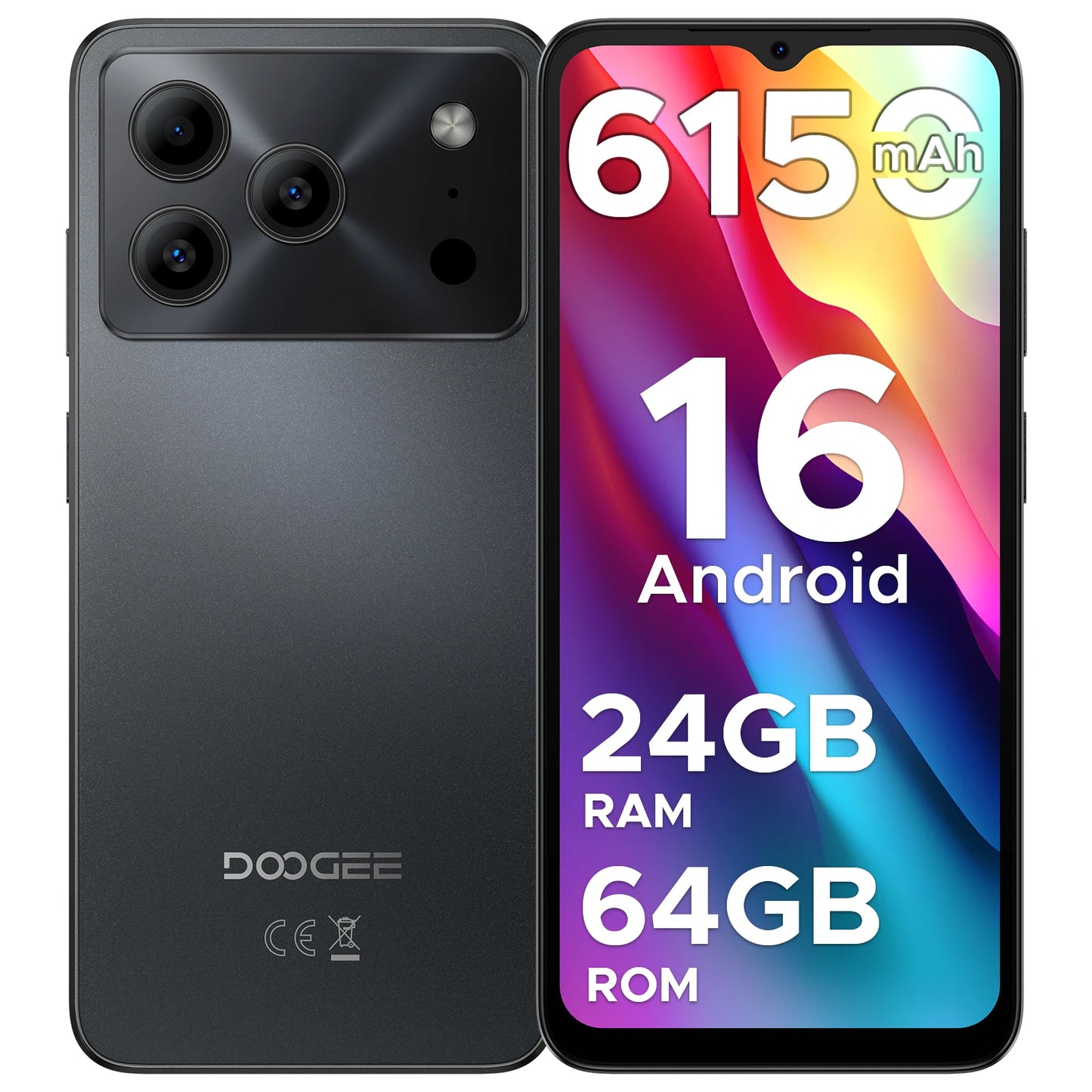 DOOGEE Note 56 Großer Akku - 6150 mAh, 6,56 Zoll Display, 90 Hz
