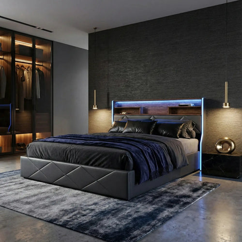 Kofferraumbett Hydraulisch Mit Stauraum Und LED Beleuchtung