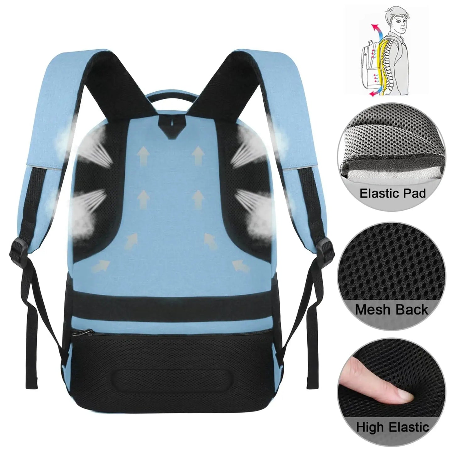 Große Kapazität Rucksack : Laptop Rucksack besitzt mehr als 20 unabhängige Taschen für viel Stauraum und können Powerbank, A4-Ak by Golden Bridge Store