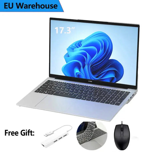 Neuer 17,3-Zoll-Laptop 16GB RAM 512GB 1TB SSD Intel N150 Tragbares Notebook Leichtgewichtige Tastatur Windows 11 Pro by Golden Bridge Store