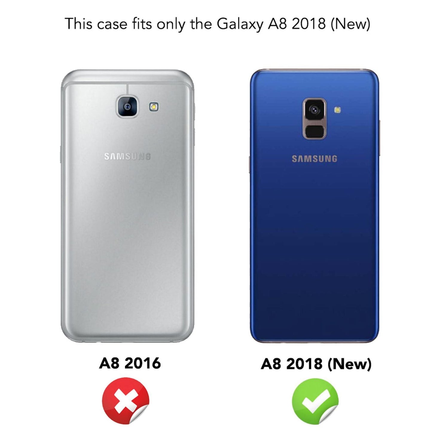 Sticlă de protecție pentru ecran NALIA ultra subțire - Pachet de 2, transparentă, compatibilă cu Galaxy A8