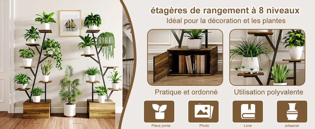 other Pflanzenständer 6-stufig Metallregal Mit LED-Wachstumslichtern