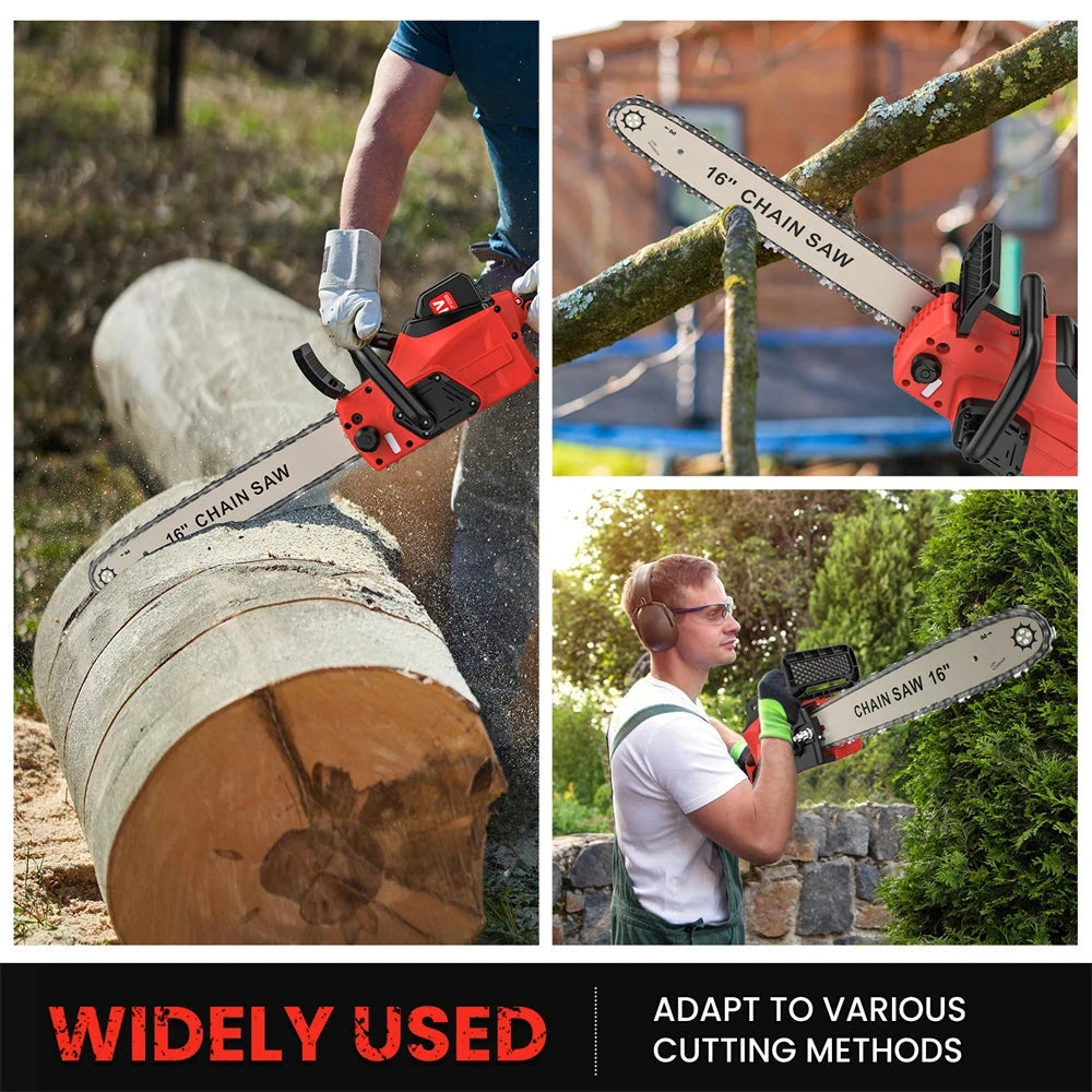 TKKEACEM Kettensäge Bürstenlos - 18V Akku 16 Zoll Führungsschiene 20 m pro Sekunde by Golden Bridge Store