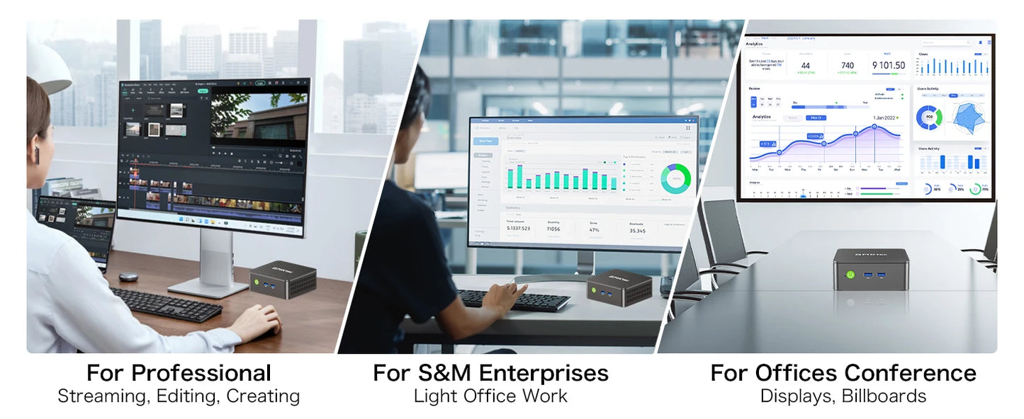 GMKtec G3 AL Mini-PC - 8 GB RAM, 256 GB ROM, 1,9 GHz CPU