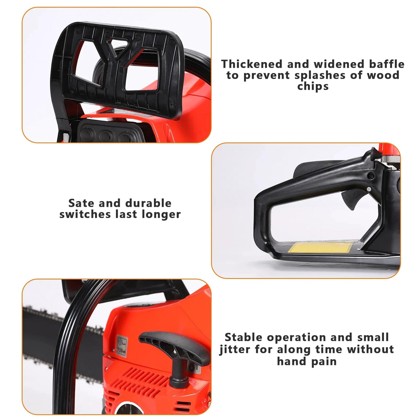 OWJHE 20-Zoll Elektro-Kettensäge - Hubraum 80 cm³, Leistung 9800 W, Schnitt 50 cm by Golden Bridge Store