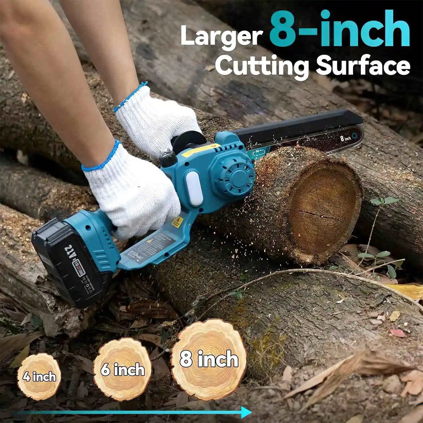 8 Inch Brushless Telescoping Pole Electric Chainsaw Scissors 2 IN 1 High Branch Saw Garden Pruning Tool For Makita 21V Battery