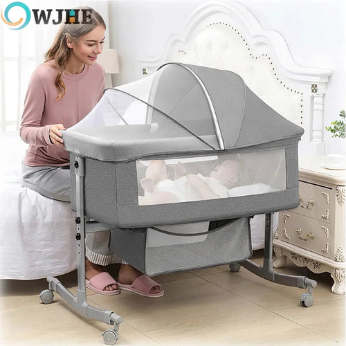 3-in-1 Babybett Multifunktional Mit Moskitonetz Und Laufstall