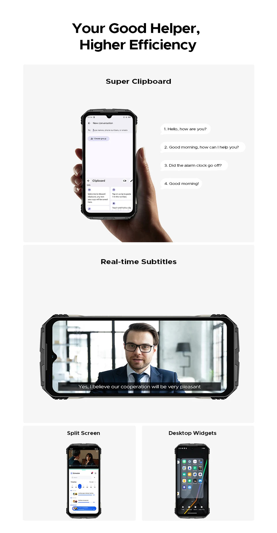 DOOGEE V Max S Robustes 5G - Kapazität 22000mAh 33W 6,58 Zoll