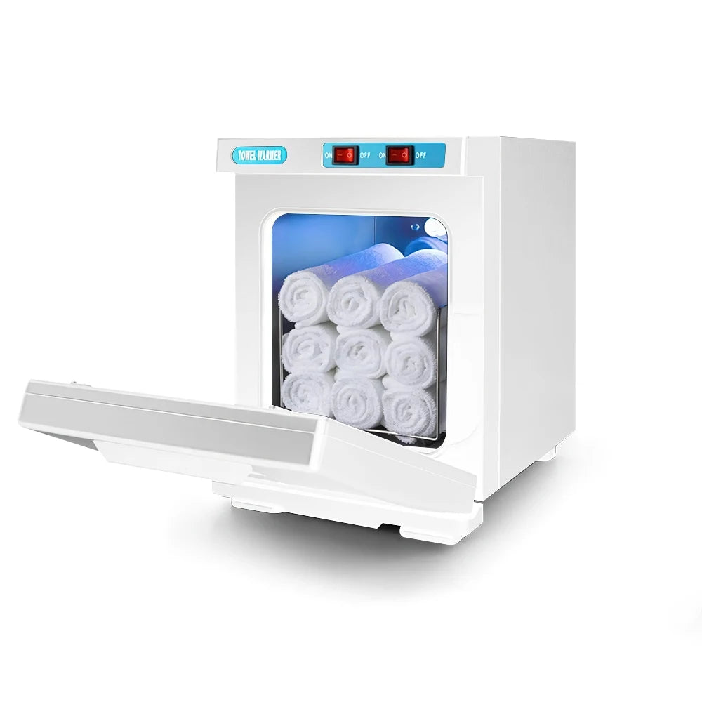 UV Hot Towel Warmer Cabinet 5L 150W Hot Bath Towel Warmer with Aluminum Chamber Fast Heating for Facial Spa Hair Beauty Salon