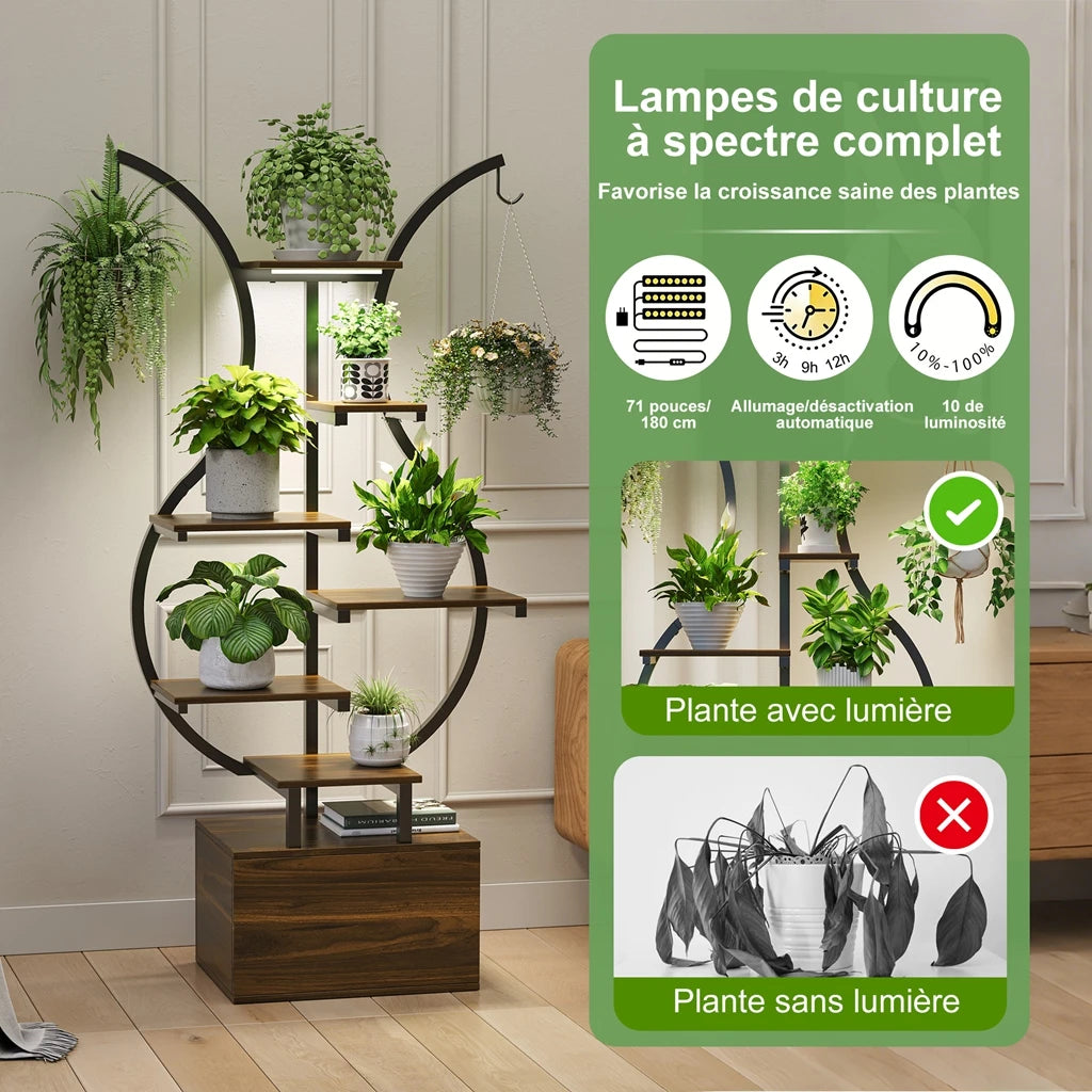 Other Pflanzenhalter Wachstumslichter 6-stufig Aufhängehaken SForm Regal