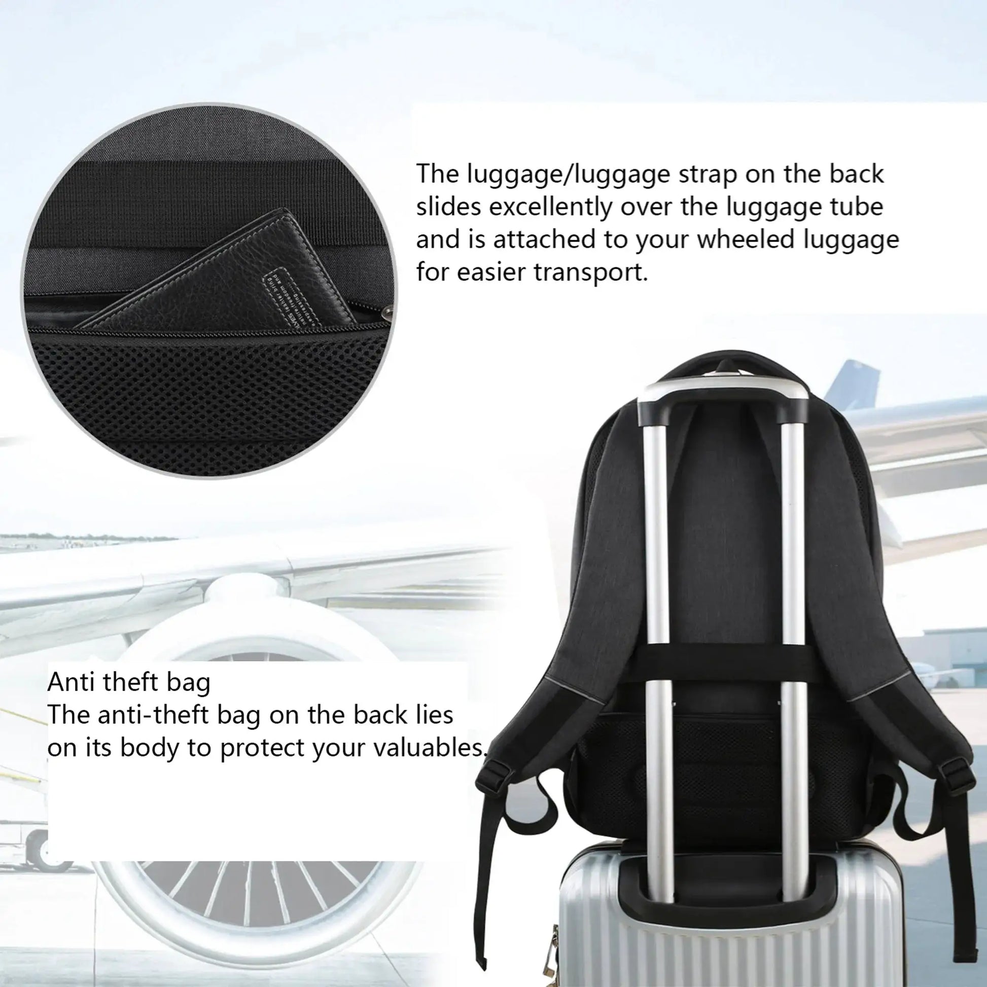 Große Kapazität Rucksack : Laptop Rucksack besitzt mehr als 20 unabhängige Taschen für viel Stauraum und können Powerbank, A4-Ak by Golden Bridge Store