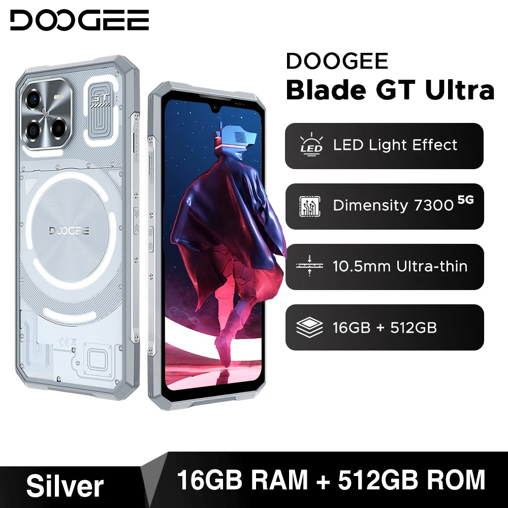DOOGEE Blade GT Ultra LED-Lichteffekt - 5500 mAh, 33 W, 6.72 Zoll