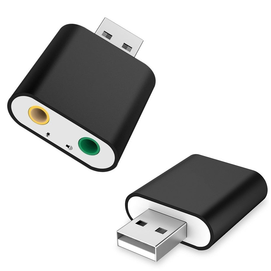 Placă de sunet externă USB DREIKS, sistem surround pe 7.1 canale - carcasă din aluminiu USB 2.0